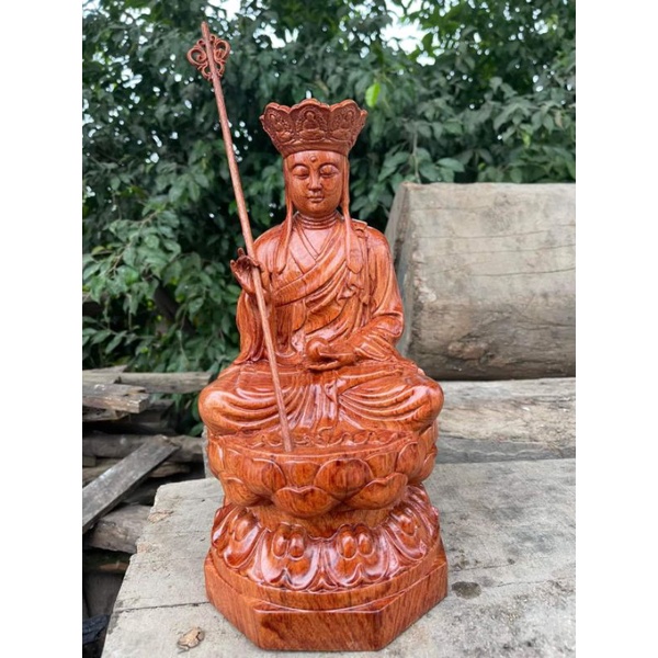 Tượng địa tạng vương bồ tát gỗ hương cao 30cm