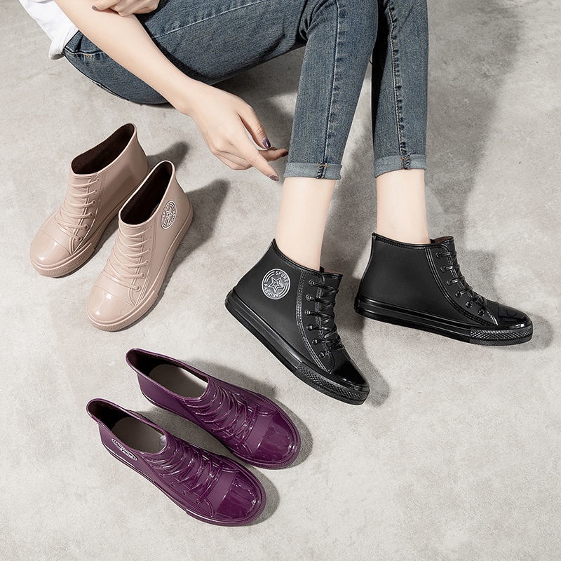 Giày bốt đi mưa đế dày chống thấm nước chống mài mòn và chống trượt thời trang cho nữ | BigBuy360 - bigbuy360.vn