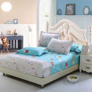 Bộ ga gối 1m4 poly cao cấp hcm cá đại dương xanh