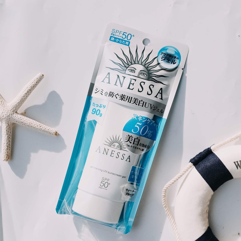 [Giao Ngay Lập Tức] Gel chống nắng Shiseido Anessa Whitening UV Sunscreen Gel SPF50+/PA++++ 90gr