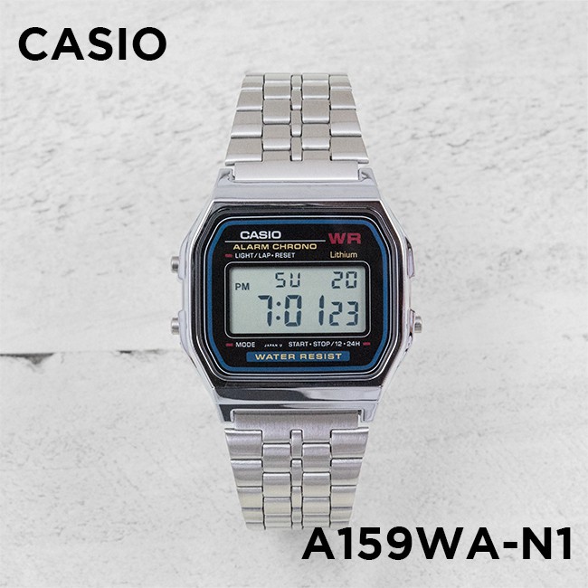 Đồng hồ unisex dây kim loại Casio chính hãng Anh Khuê A159WA-N1DF (33mm)