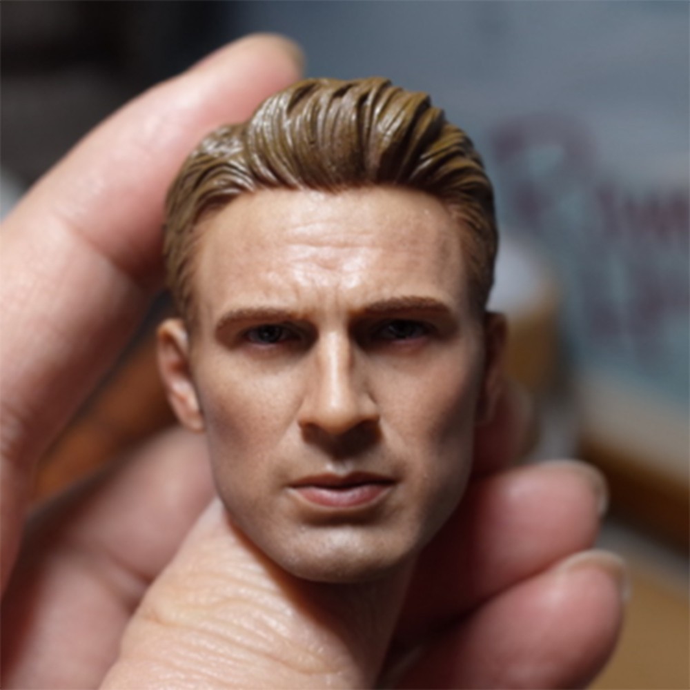 Phụ kiện mô hình đầu nhân vật Captain Chris Evans 1:6 F 12"