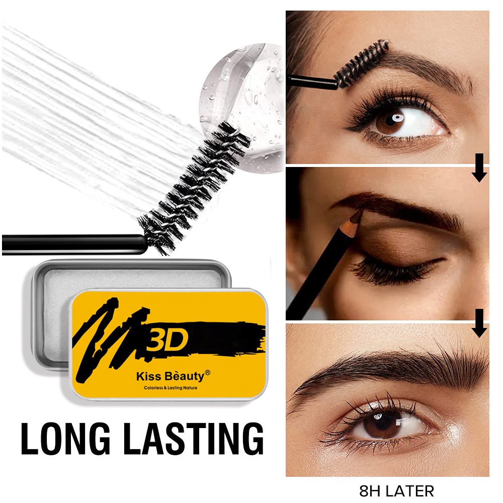 [Hàng mới về] Xà phòng trong suốt định hình lông mày 3D có cọ chống nước chống nhòe lâu trôi