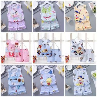 Bộ Lanh Lụa ba lỗ Quảng Châu cao cấp cho bé trai/ bé gái/_FreeShip extra