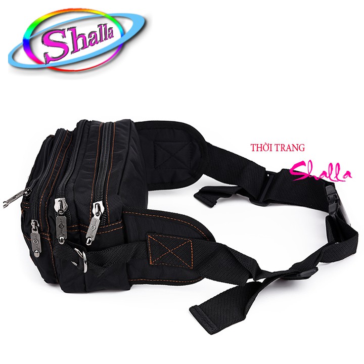 Túi đeo trước bụng Shalla (đen,xanh) Tặng móc khóa nam cao cấp | BigBuy360 - bigbuy360.vn