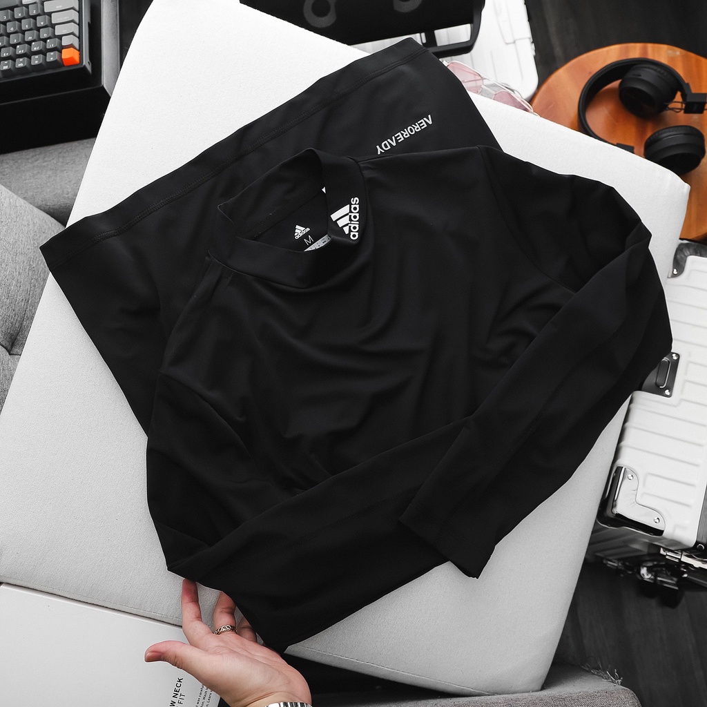 [ HÀNG XỊN ] Áo thun thể thao cổ lọ, chất vải poly cao cấp