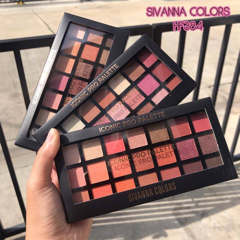 (Auth Thái) Bảng  Phấn Mắt  Sivanna Iconic Pro Palette HF384 Gồm 21 Ô Màu Lì và Ánh Nhũ | BigBuy360 - bigbuy360.vn