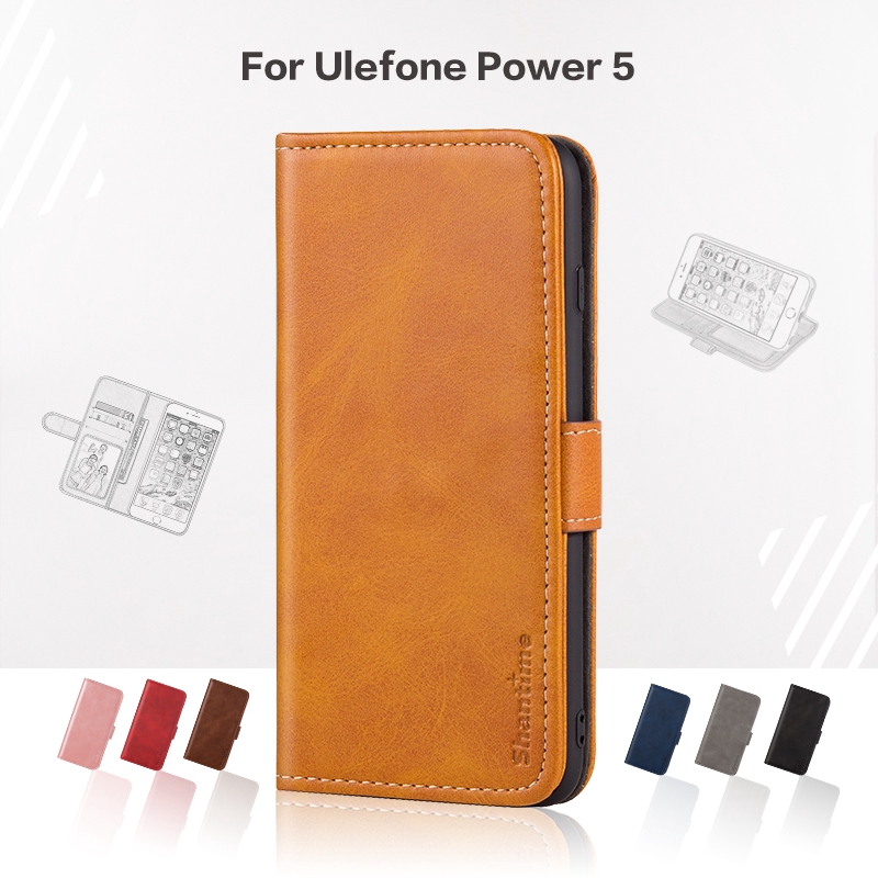 Bao da nam châm có ngăn đựng thẻ sang trọng cho Ulefone Power 5