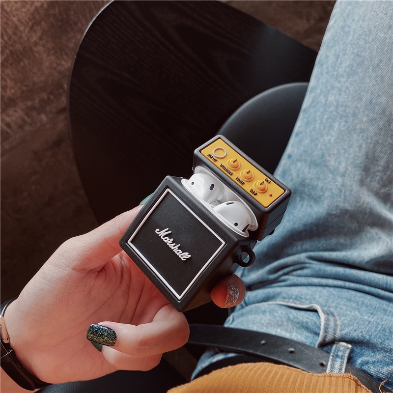 Vỏ Bảo Vệ Hộp Sạc Tai Nghe airpods 1 2 pro Bằng Silicon Hình Chiếc Loa Độc Đáo Thời Trang