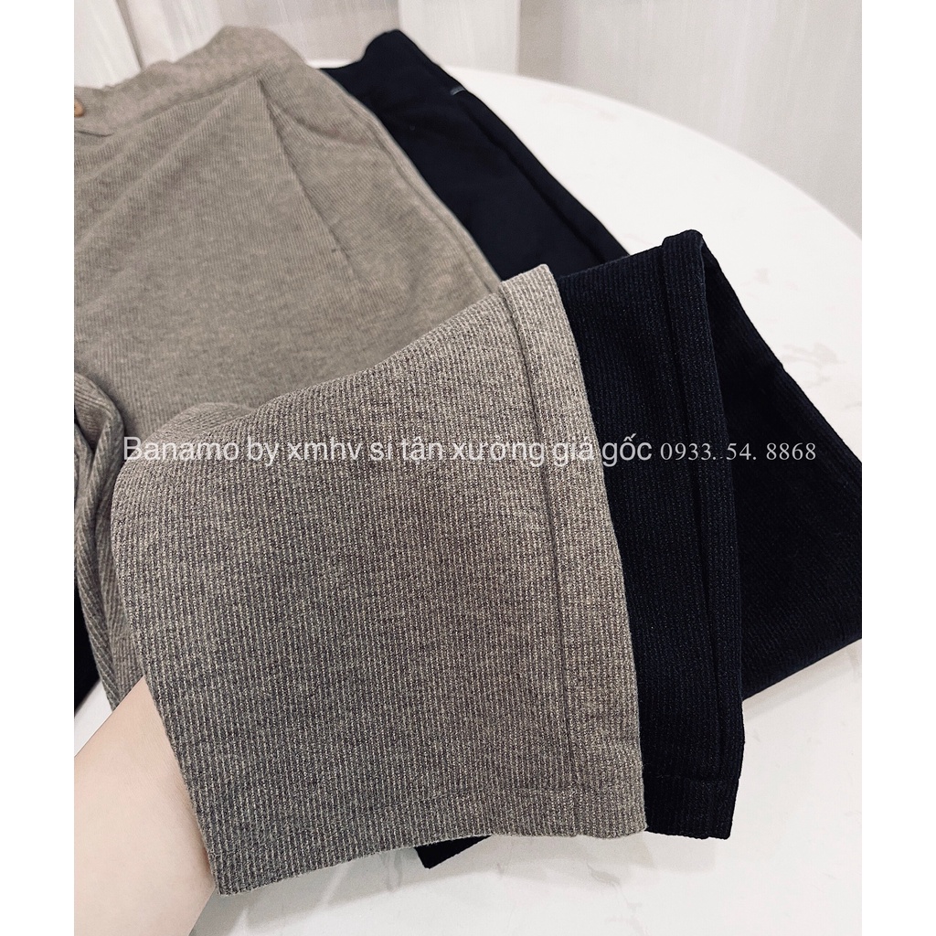 Quần baggy chun sau chất dạ umi đẹp màu đen nâu thời trang Banamo Fashion 891