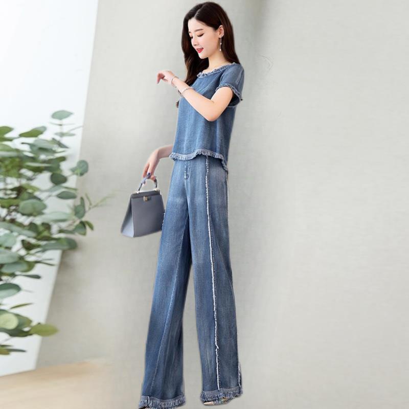 Bộ Đồ Denim Dáng Rộng Phong Cách Thời Trang Hàn Quốc Mới 2022