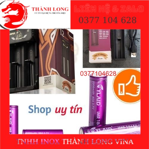 Pin 18350,18650 Pin cylaid tím. Sạc Cylaid 💖 FREESHIP 💖CHÍNH HÃNG 2200 mAh Xả Lớn 40A Dung Lượng Cao