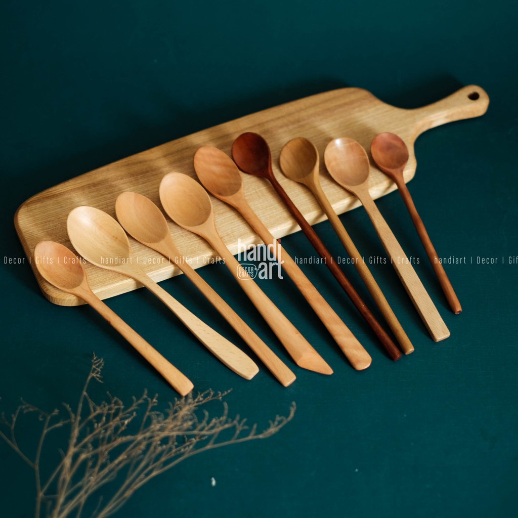 Muỗng súp/kem gỗ beech - Thìa sup -  wooden spoon soup