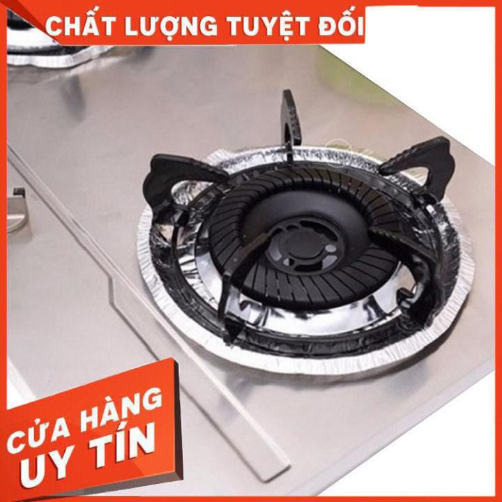 [XẢ KHO+FREE SHIP] Giấy Bạc Combo 10 Miếng Giấy Bạc Lót Bếp Ga Hình Tròn tiện dụng