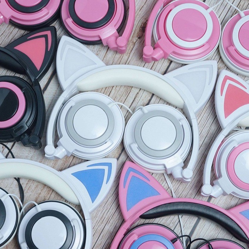 TAI NGHE MÈO CAT EARPHONE TTLIFE CÓ LED CỰC XINH ĐA DẠNG MÀU SẮC | BigBuy360 - bigbuy360.vn