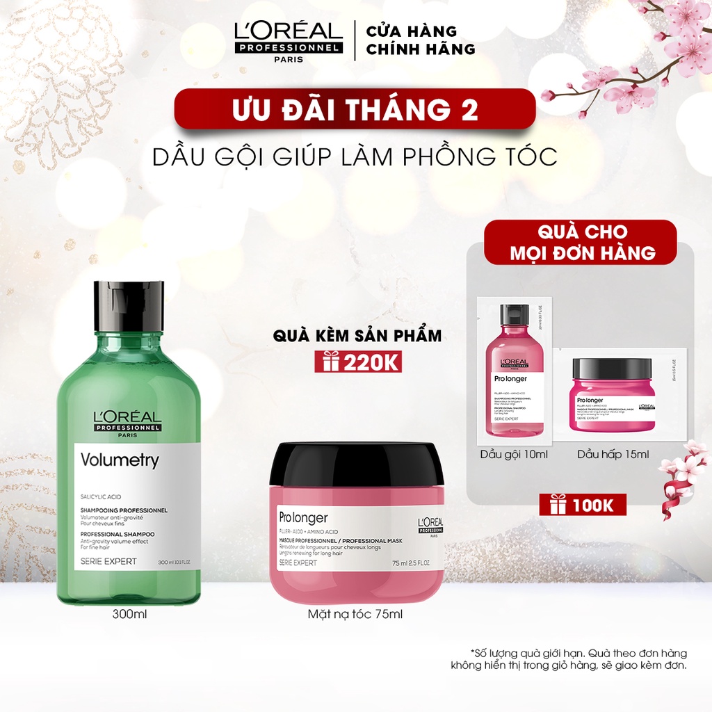 [Mã COSPPD05 giảm 10% đơn 400K] Dầu gội làm phồng tóc L'Oréal Professionnel Serie Expert Volumetry 300ml