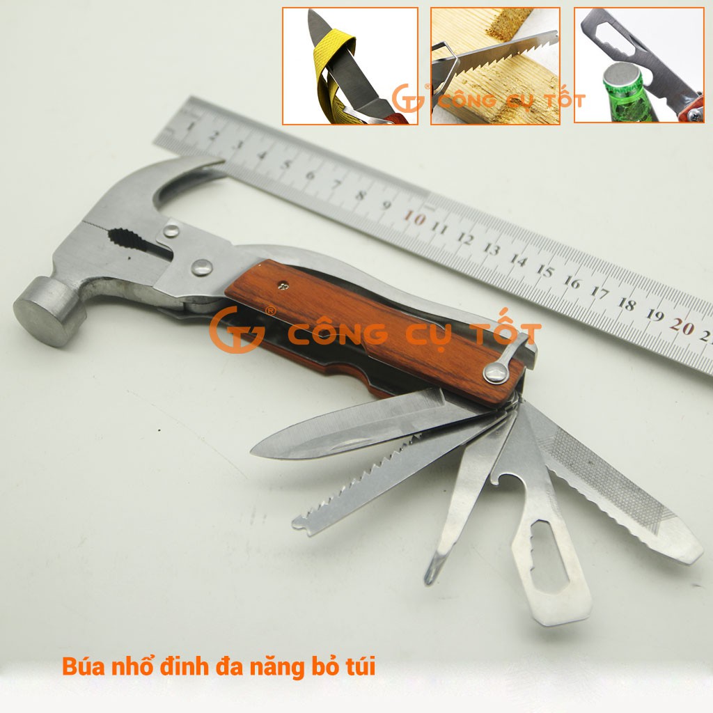 Búa nhổ đinh đa năng bỏ túi 9 trong 1 GT710
