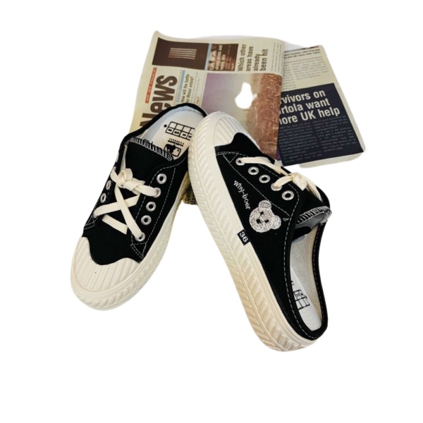 Giày sục thể thao nữ thêu hình con gấu dép sục nữ hàng việt nam xuất khẩu size 35-39