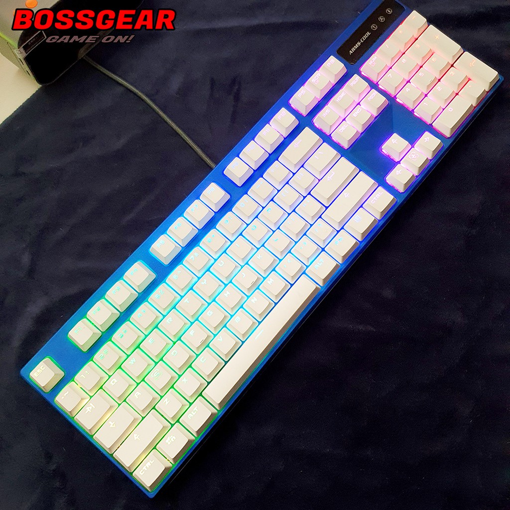 Bàn Phím Cơ Armscool HK107 RGB màu Xanh Trắng ( Blue Switch, LED RGB )