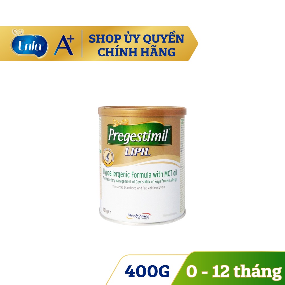 Sữa bột Enfa Pregestimil Lipil cho trẻ kém hấp thu đạm, biếng ăn, nhẹ cân lon 400g