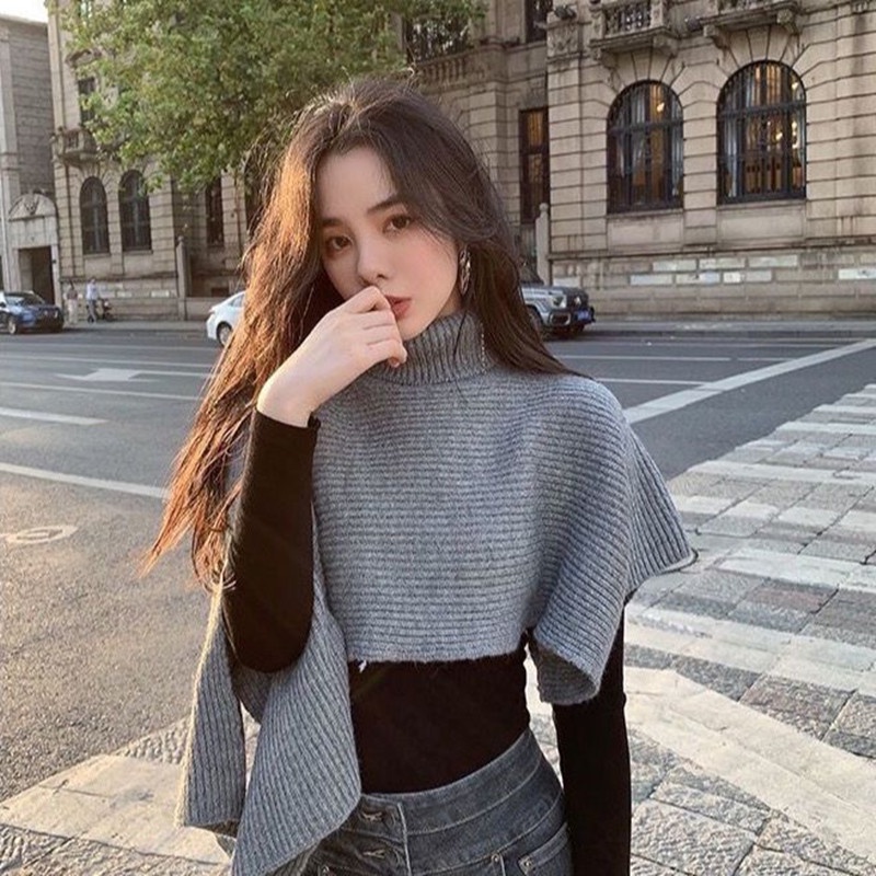 Bộ Khăn Choàng Cổ Màu Trơn Phong Cách Hàn Quốc Cho Nữ