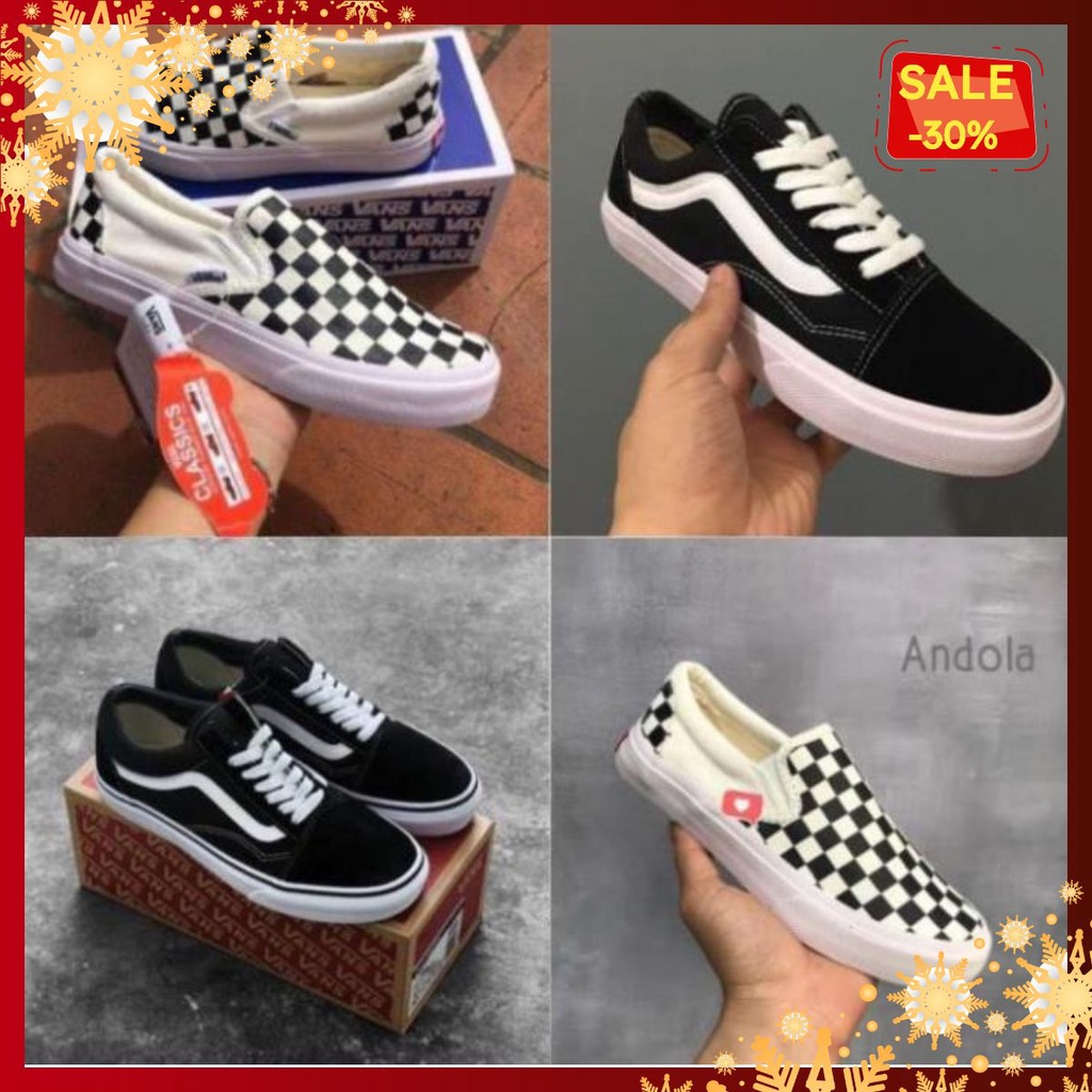 GIÀY 𝐕𝐀𝐍𝐒 VAULT OLD SKOOL MÀU ĐEN ⚡Full box bill⚡ Giày thể thao nam nữ 2021 size 36-43