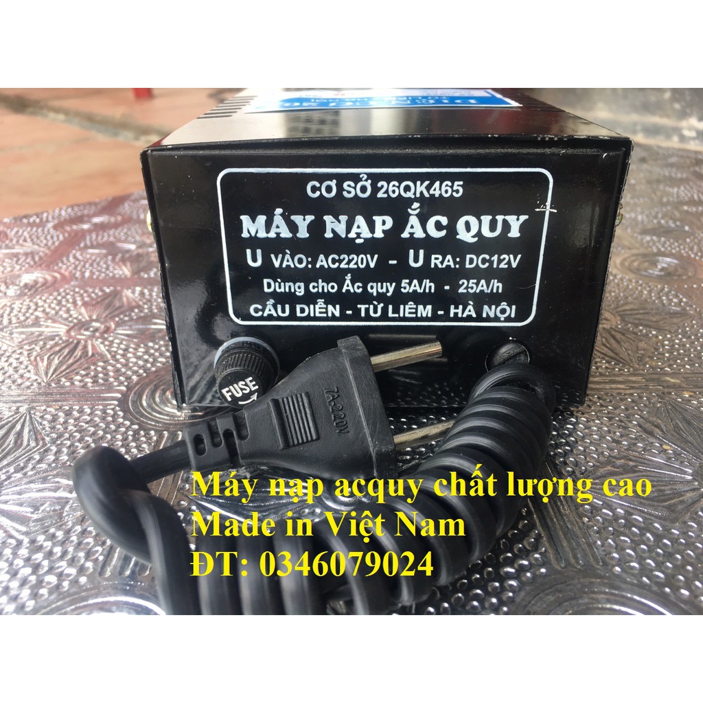 Sạc acquy 12V- 25Ah hàng Made in Việt Nam
