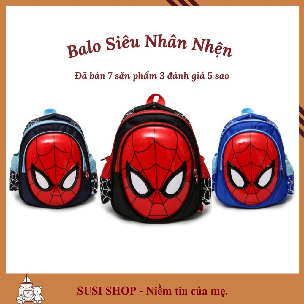 Balo Cho Bé Trai Từ 1 Đến 5 Tuổi Tuệ Minh Đi Học Người Nhện Chống Thấm Nước