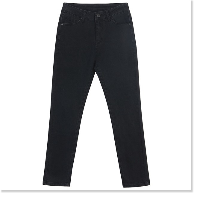 Quần jean nữ skinny màu đen cơ bản co giãn cao cấp