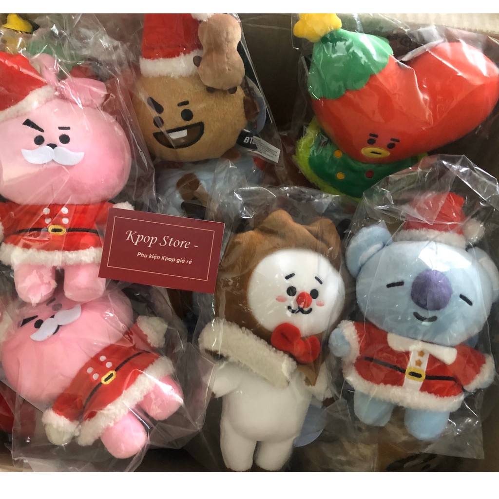 standing doll BT21 giáng sinh officail