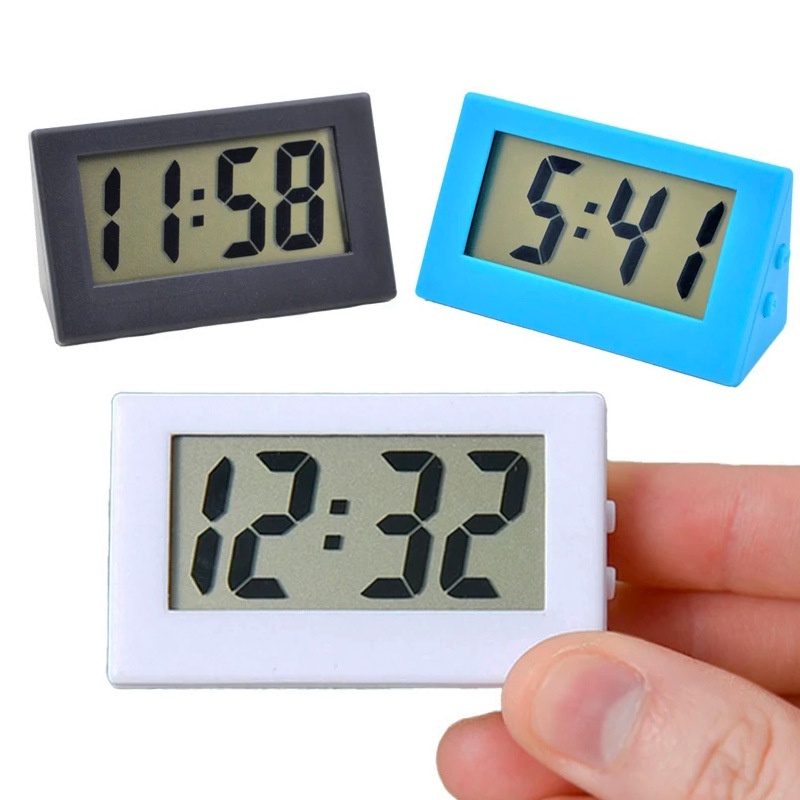 Đồng Hồ Điện Tử Mini Hình Tam Giác Để Bàn Không Gây Tiếng Ồn
