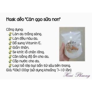 Bột cám gạo sữa non nguyên chất 100%