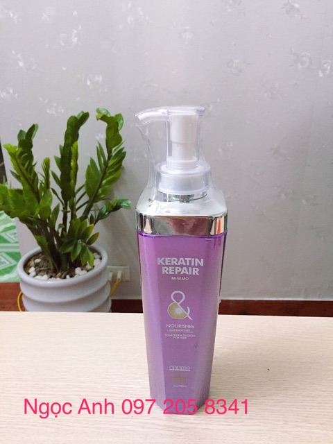 Dầu cặp keratin repair minimo dung tích 750ml hàng chuẩn.