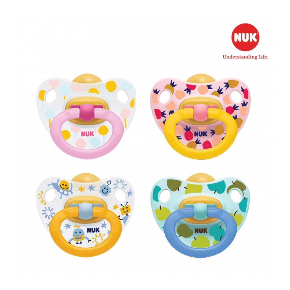 Ti giả NUK cao su Happykids 0-6m, 6-18m