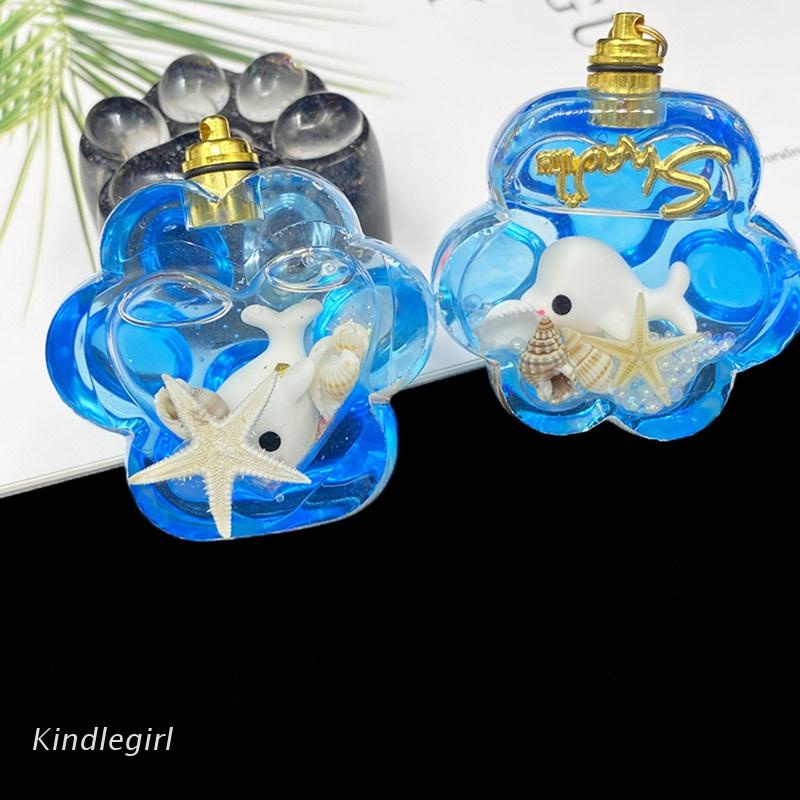 Khuôn Silicone Làm Móc Khóa DIY Hình Dấu Chân Mèo Xinh Xắn