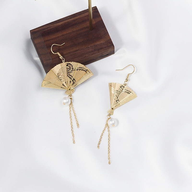 Bông Tai S925 Dáng Dài Đính Ngọc Trai Phong Cách Trung Hoa Cổ Điển