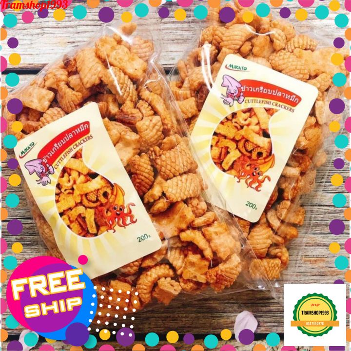 Bánh Snack Mực Thái Lan TÚI 200Gram [Loại Đặc Biệt] Hàng ngon nhà làm