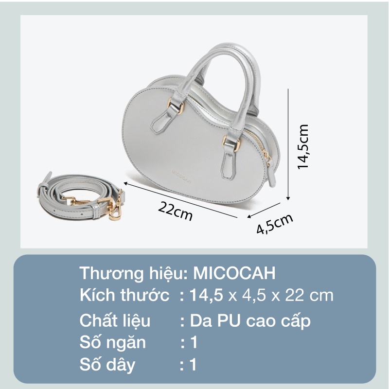 Túi Xách Nữ Đeo Chéo Chính Hãng MICOCAH Dáng Công Sở Thời Trang Phong Cách Ulzzang Da Cao Cấp Cực Đẹp MC144