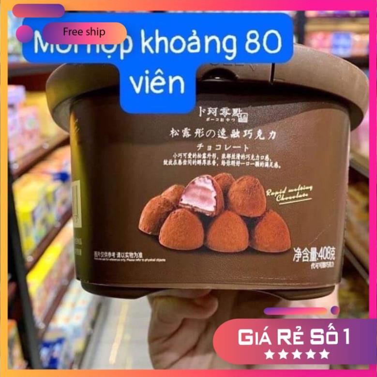 HOT [Sẵn] SOCOLA Nama 408g - Socola tươi, nama chocolate xô 80 viên!