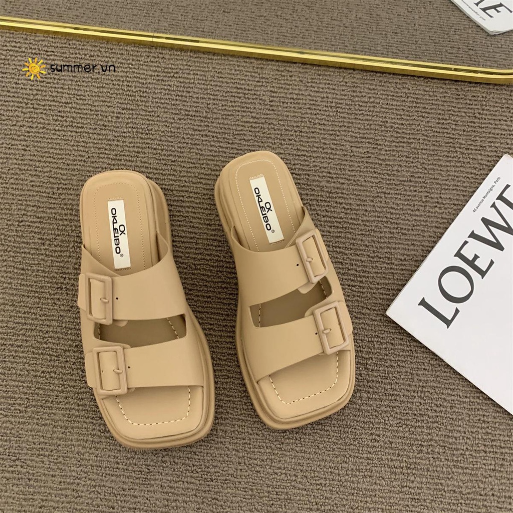 Dép Sandal Đế Xuồng Dày Dặn Phong Cách Thời Trang Mùa Hè Dành Cho Nữ 2022