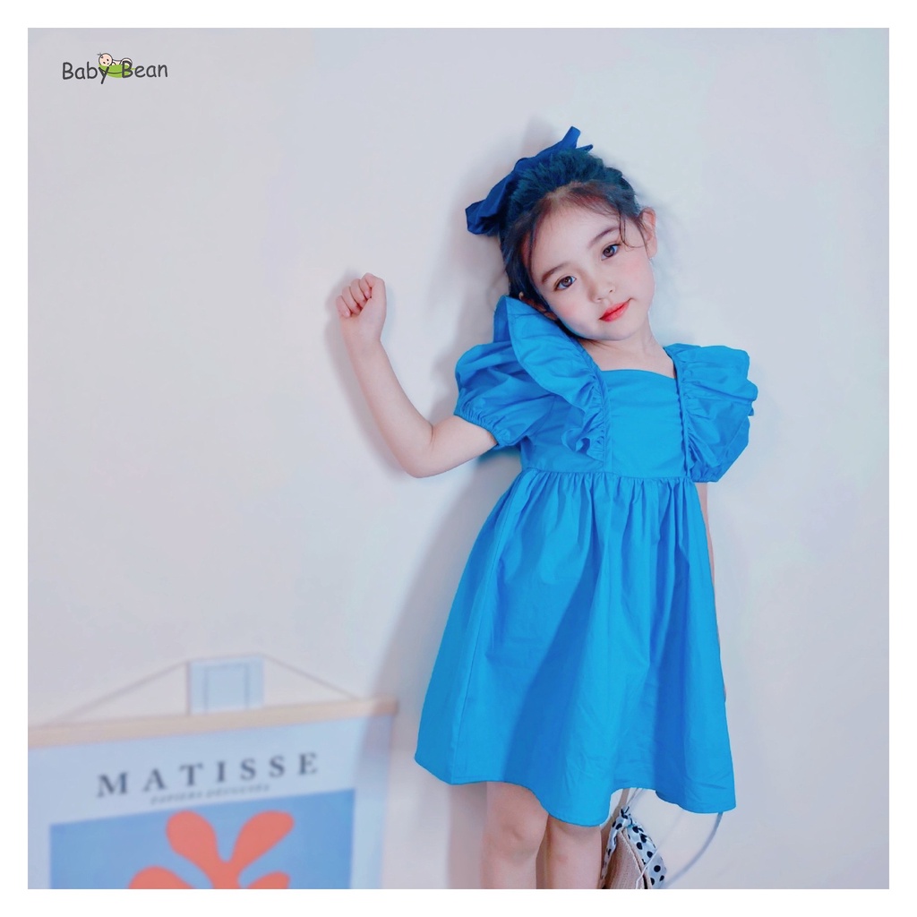 Đầm Cotton Tay Cánh Tiên Tiểu Thư Bé Gái BabyBean