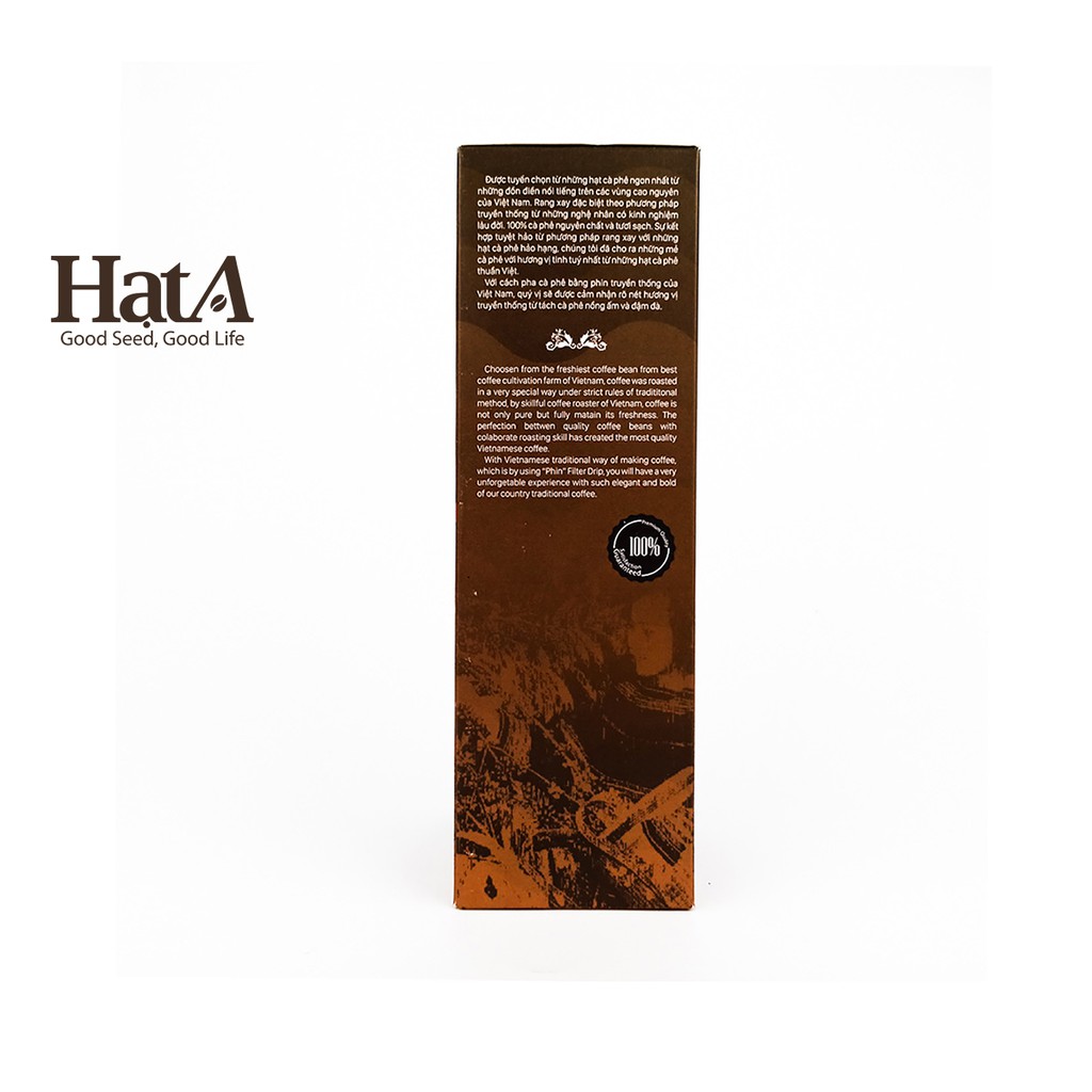 Cà phê rang xay Hạt A Cafe Travel Gift Coffee 100% hạt Robusta Dak Lak nguyên chất 200gr