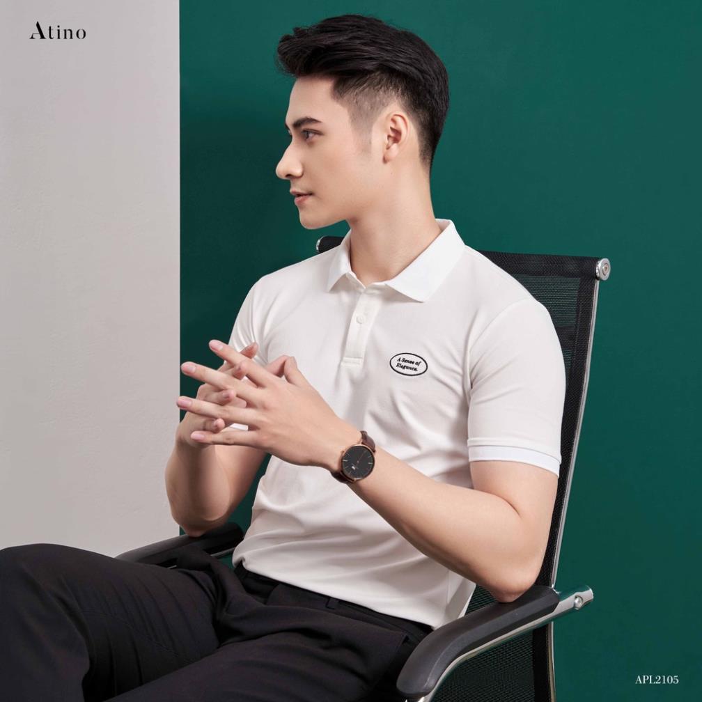 Áo Polo Nam ATINO LABEL thanh lịch vải cá sấu Cotton cao cấp thoáng mát chuẩn form regular APL2105