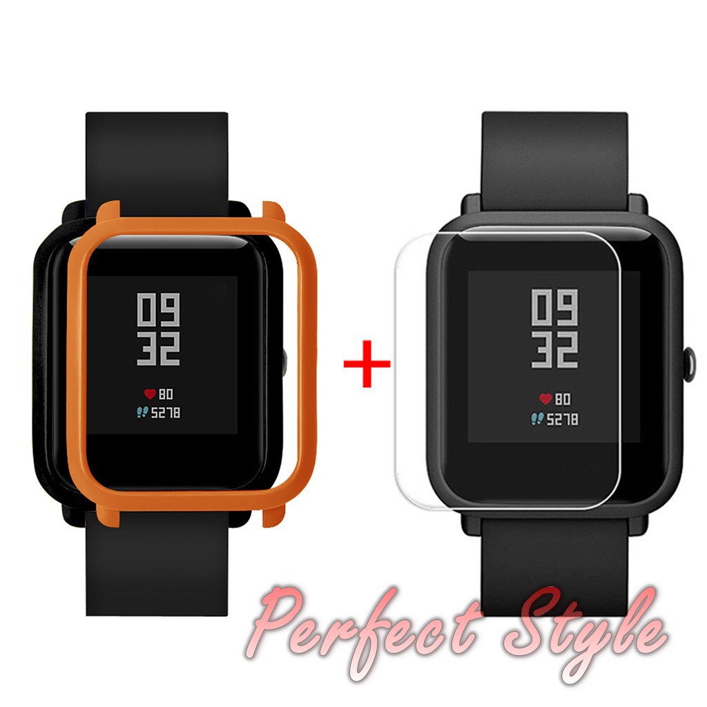 Combo ốp viền bảo vệ kèm dán màn Amazfit Bip