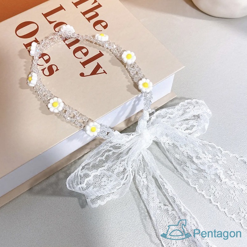 Dây Cột Tóc Thắt Nơ Phối Hạt Ngọc Trai Phong Cách Nhật Hàn Ngọt Ngào