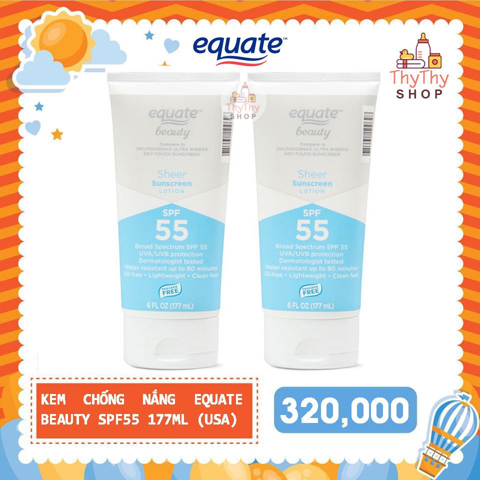 KEM CHỐNG NẮNG EQUATE BEAUTY SUNSCREEN LOTION SPF 55/70/100 (USA-177ml)