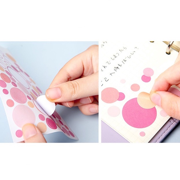 Sticker tone pastel trang trí sổ tay thiệp DIY nhiều kiểu dáng, nhãn dán cute nhiều màu sắc decor bullet journal