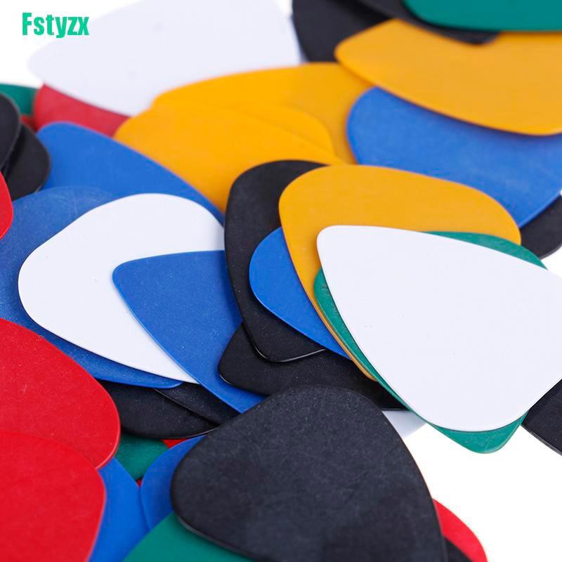 fstyzx 100PCS Acoustic Bulk Celluloid Electric Colored Smooth Guitar Pick Pick Plectrum