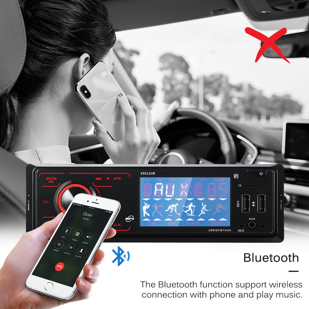 IN STOCK Car Mp3 Player Black Car Radio Car Music Player USB SD Car FM Player