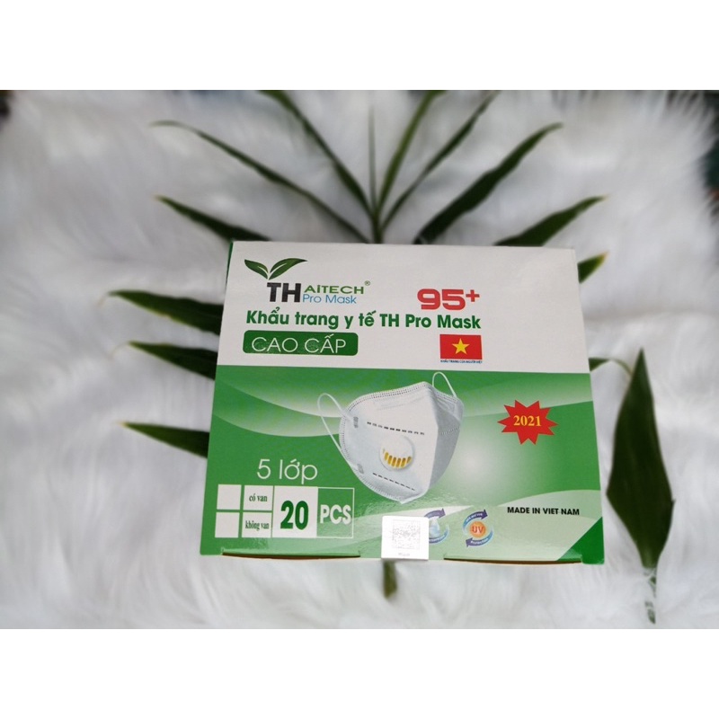 Hộp 20 Cái Khẩu Trang N95+ TH Promax Người Lớn Kháng Khuẩn Lọc Bụi Siêu Mịn Có Van